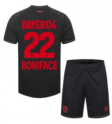 Bayer Leverkusen Victor Boniface #22 Hemmakläder Barn 2023-24 Kortärmad (+ Korta byxor)